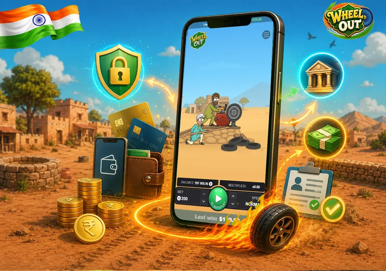 Indian payment methods with phone, rupees, transfers and secure withdrawals